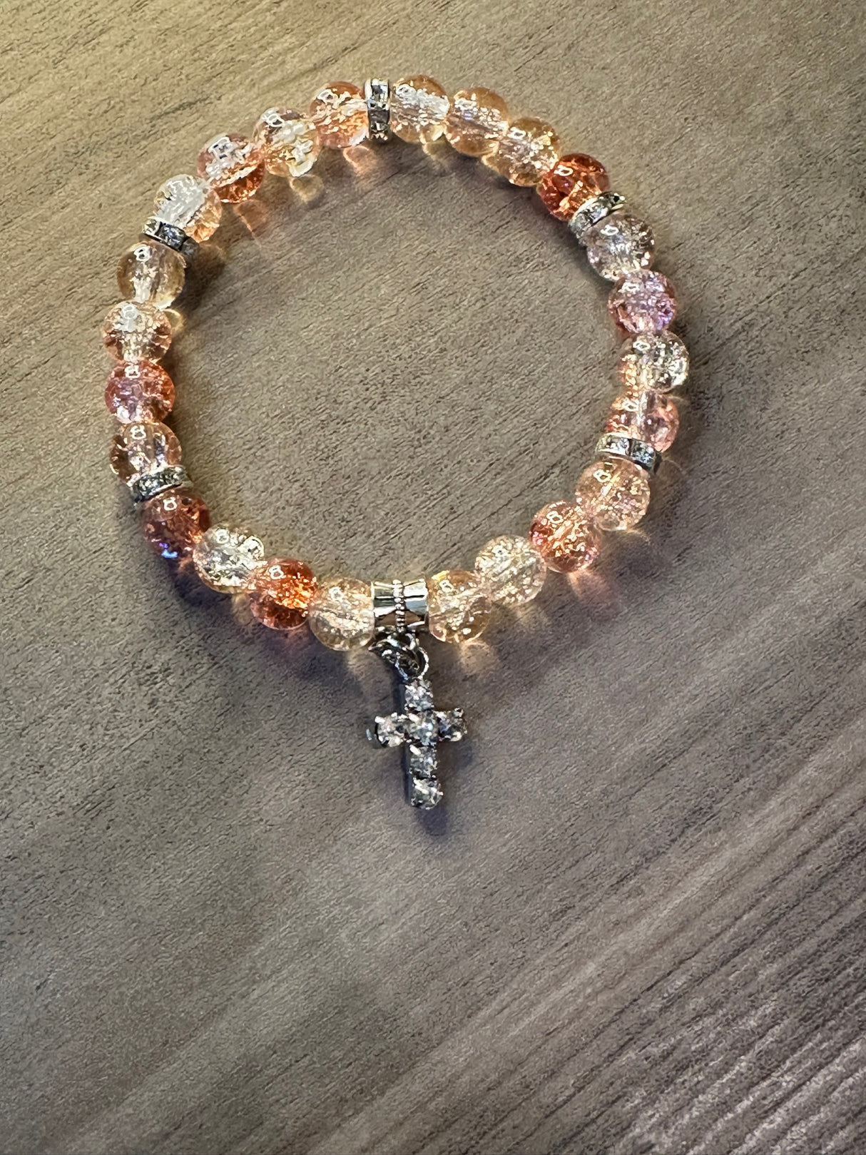 Blush & Grace Rhinestone Glass Bracelet | Christian Jewelry | Salt and Light