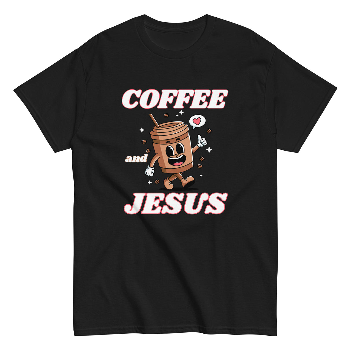 Coffee & Jesus Retro Christian T-shirt