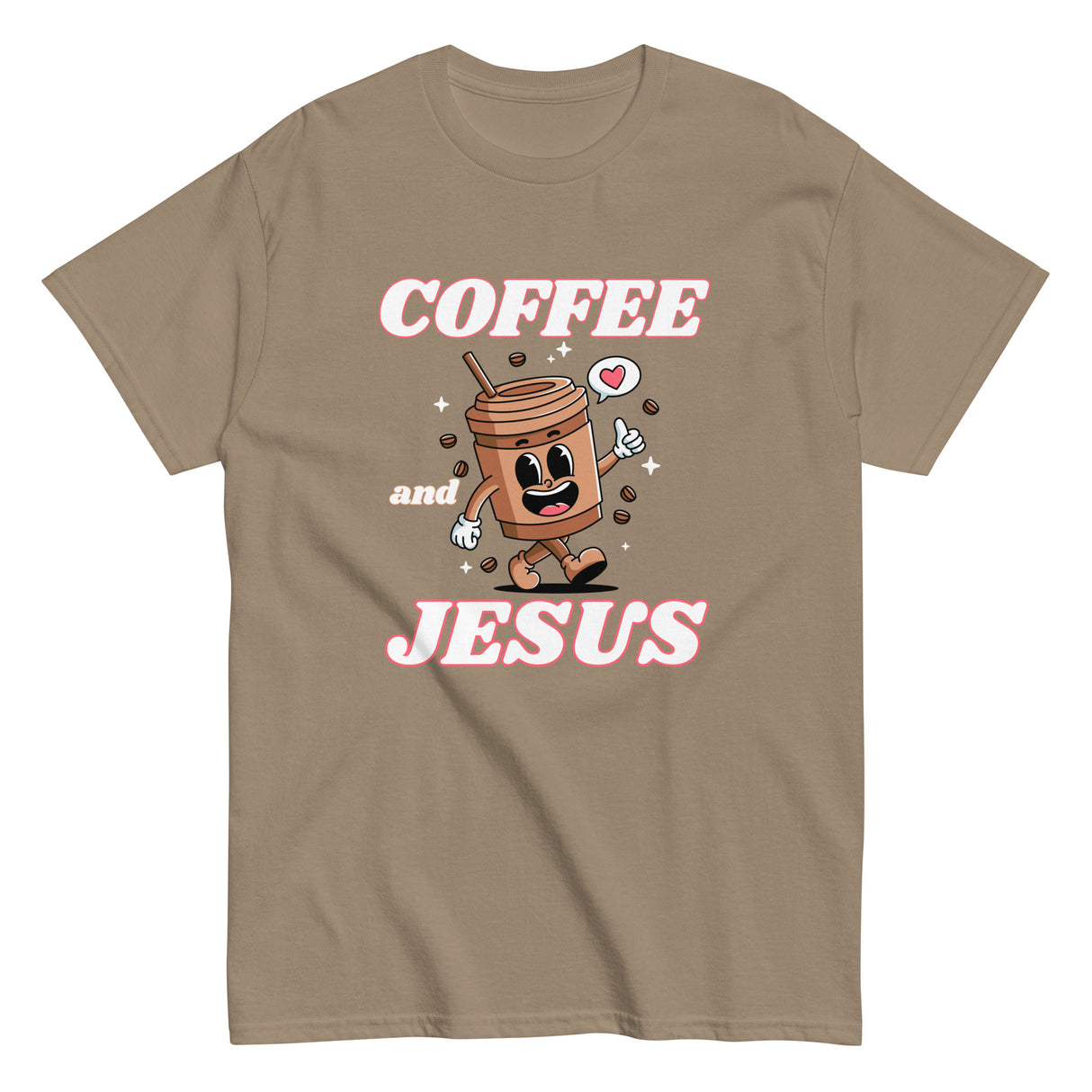 Coffee & Jesus Retro Christian T-shirt