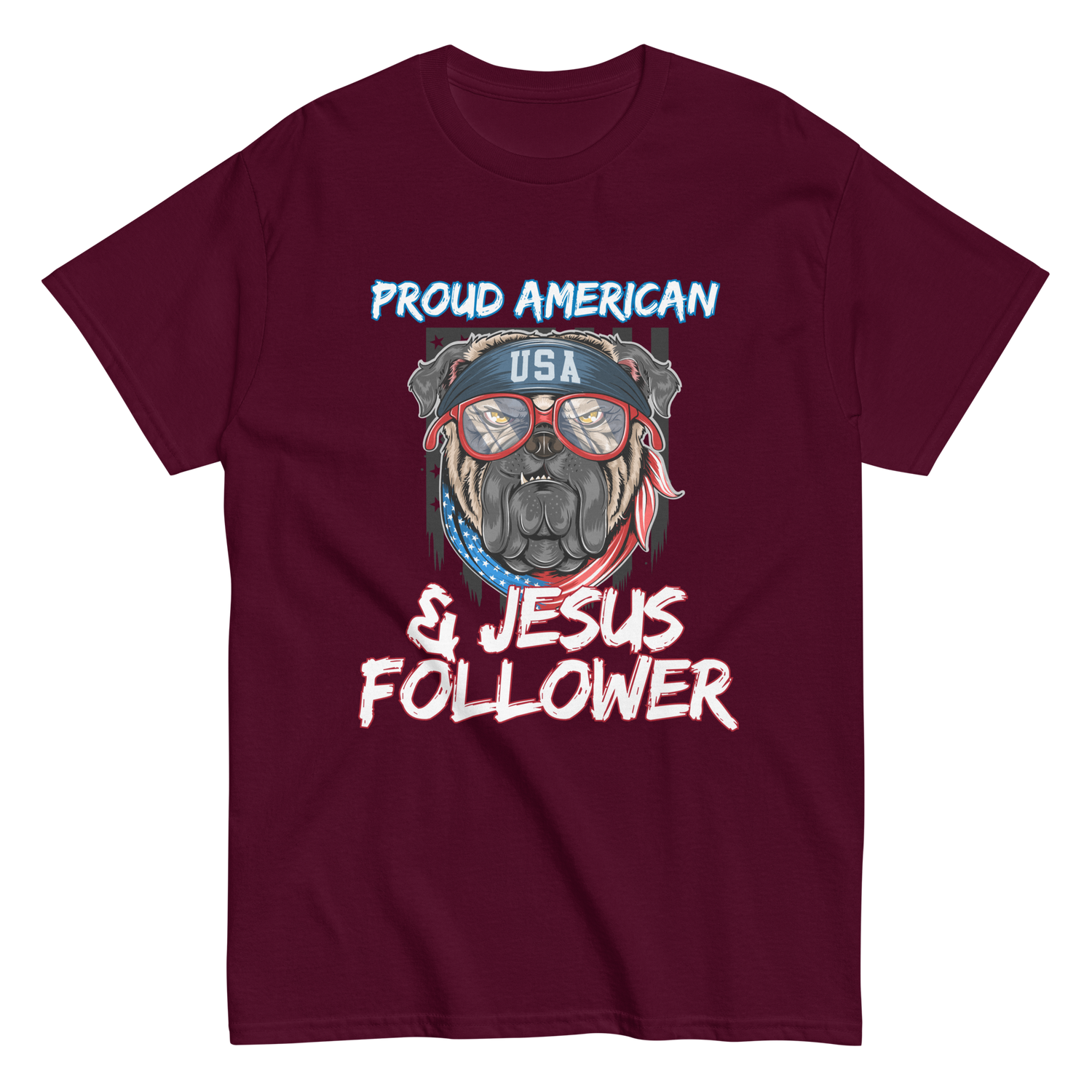 Proud American & Jesus Follower Christian T-shirt