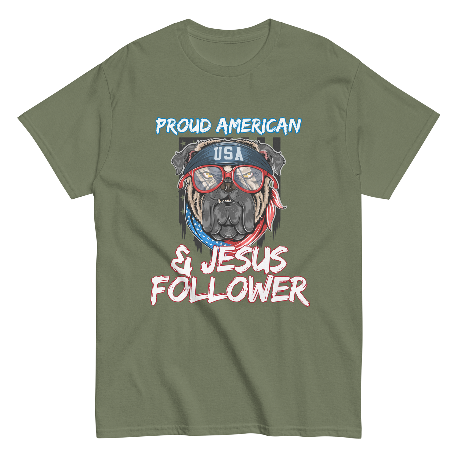 Proud American & Jesus Follower Christian T-shirt
