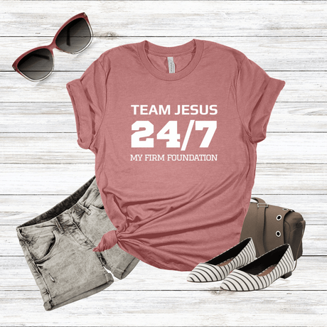 Salt and Light Merch Team Jesus 24/7 Sports Ladies Christian T-shirt
