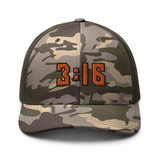 3:16 Orange Camouflage Trucker Hat