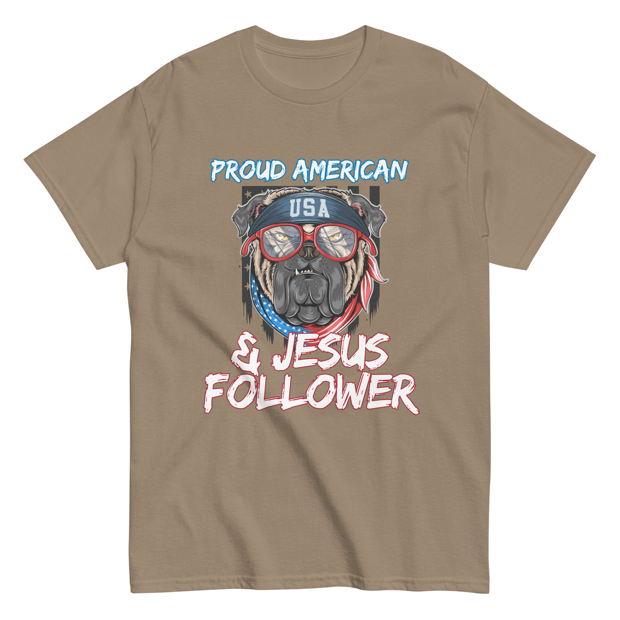 Proud American & Jesus Follower Christian T-shirt