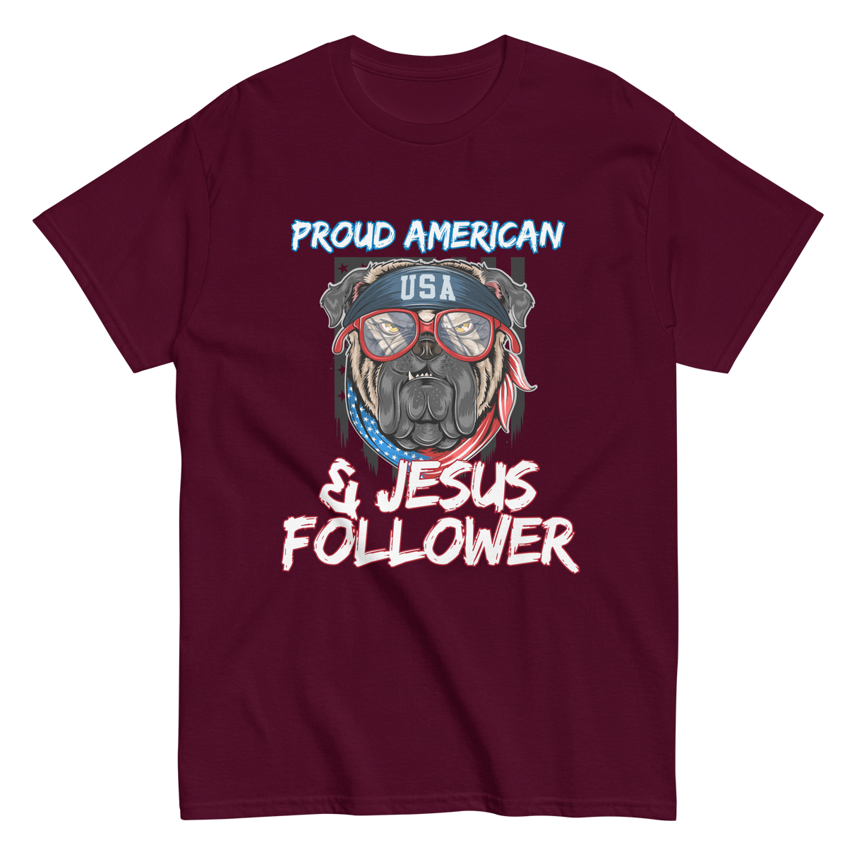 Proud American & Jesus Follower Christian T-shirt