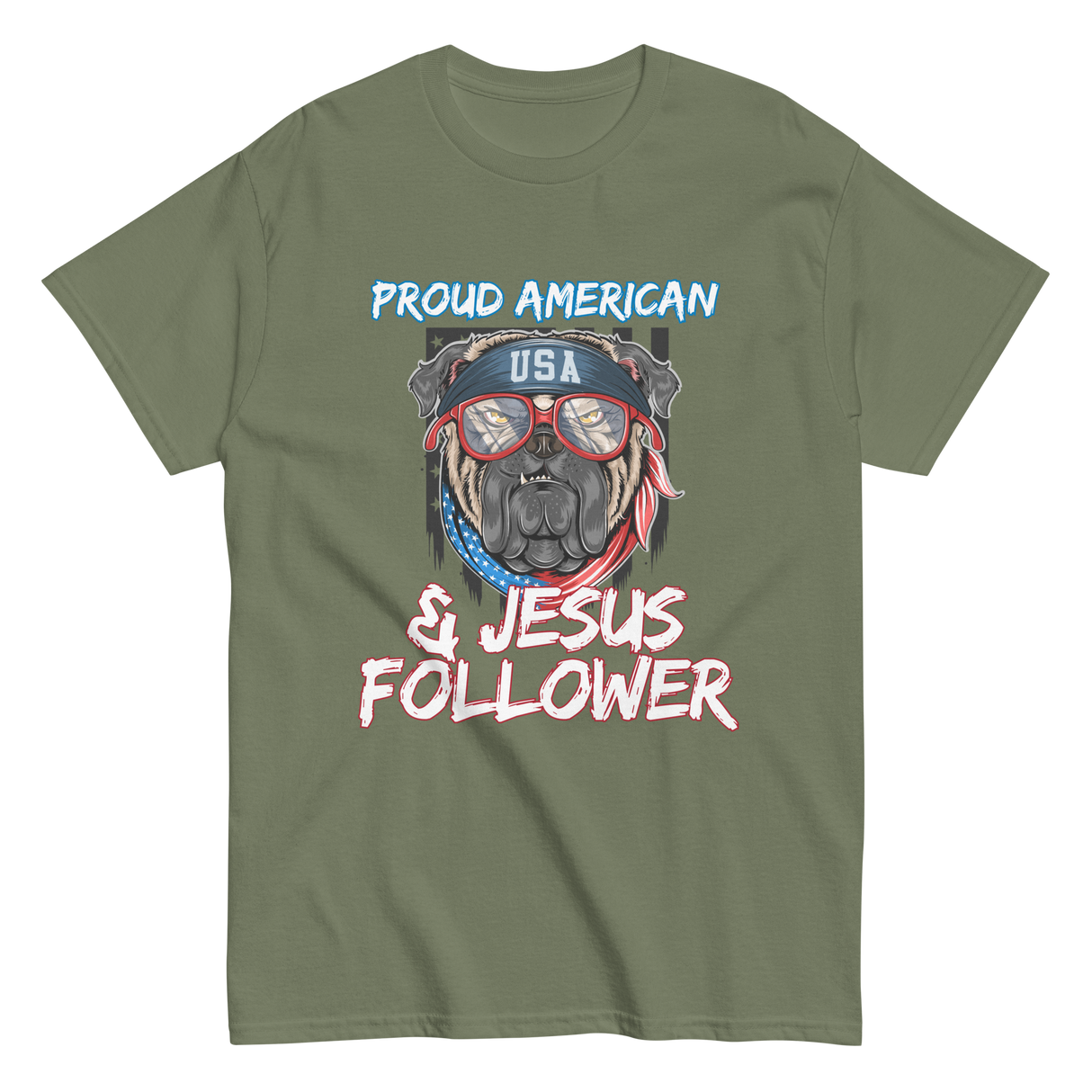 Proud American & Jesus Follower Christian T-shirt