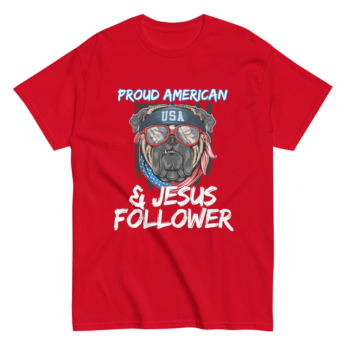 Proud American & Jesus Follower Christian T-shirt