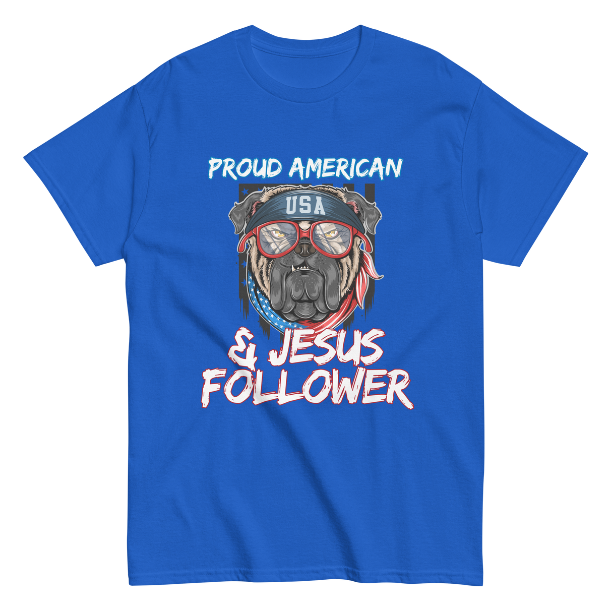 Proud American & Jesus Follower Christian T-shirt