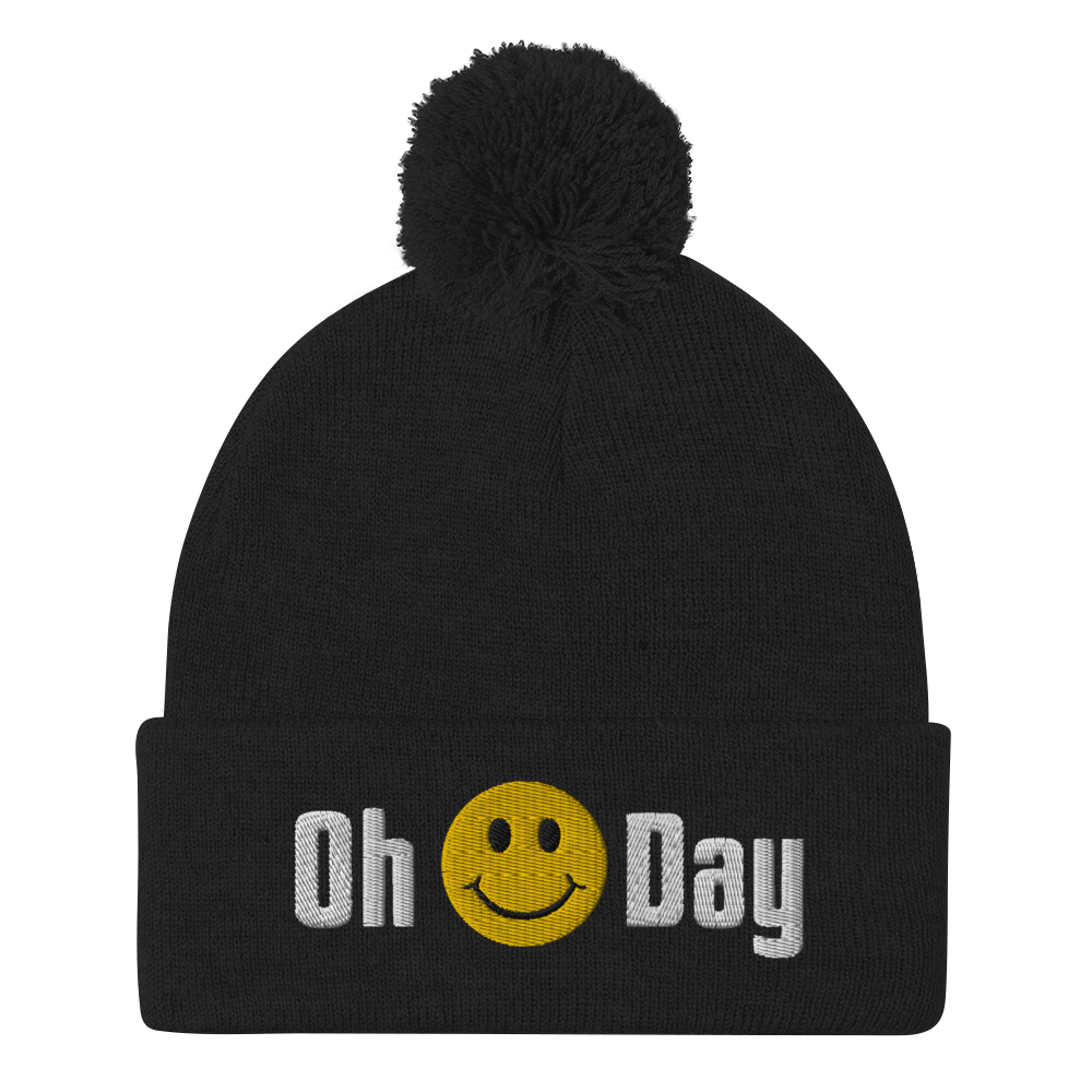 Oh Happy Day Emoji Pom-Pom Beanie