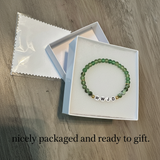 WWJD Green Beaded Stretch Bracelet | Salt and Light Merch