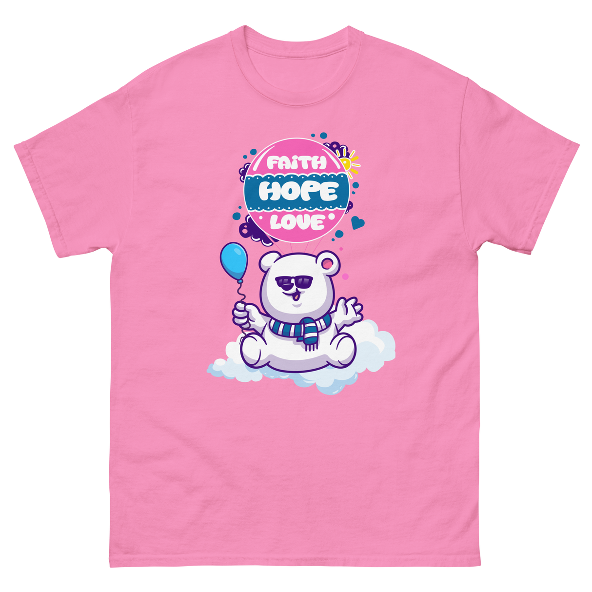 Faith Hope & Love Polar Bear Christian T-shirt