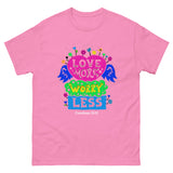 Love More Worry Less Retro Christian T-shirt