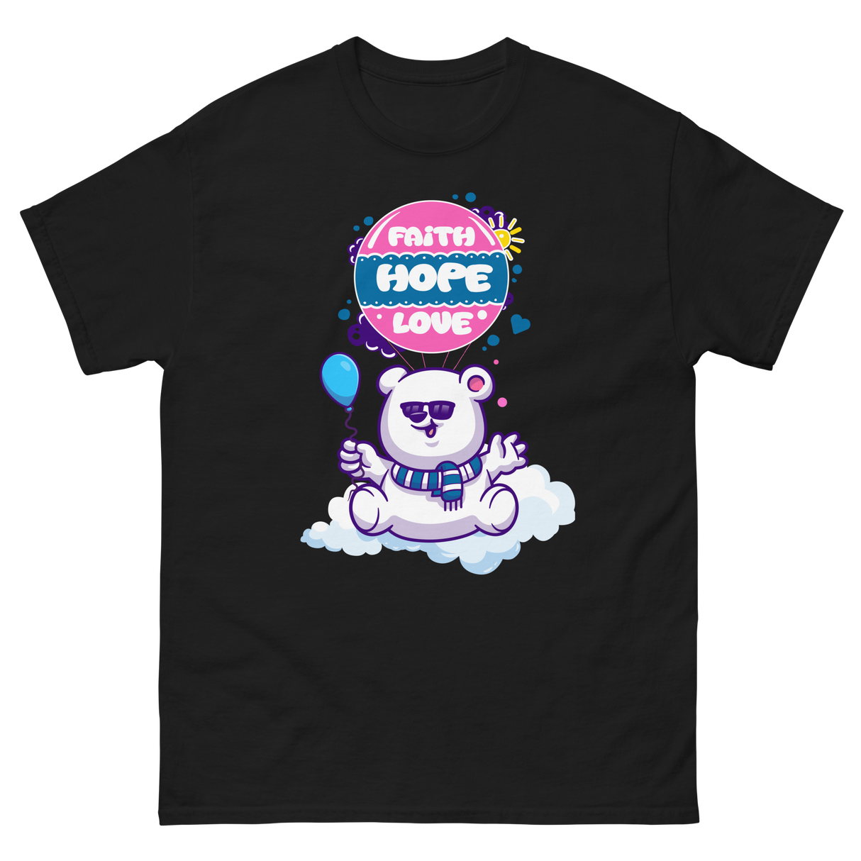 Faith Hope & Love Polar Bear Christian T-shirt