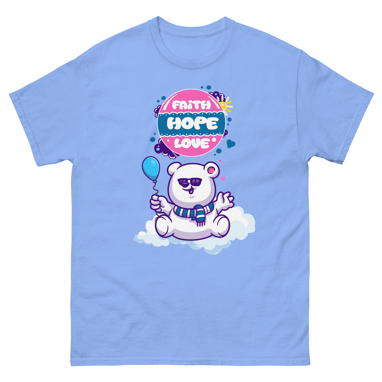 Faith Hope & Love Polar Bear Christian T-shirt