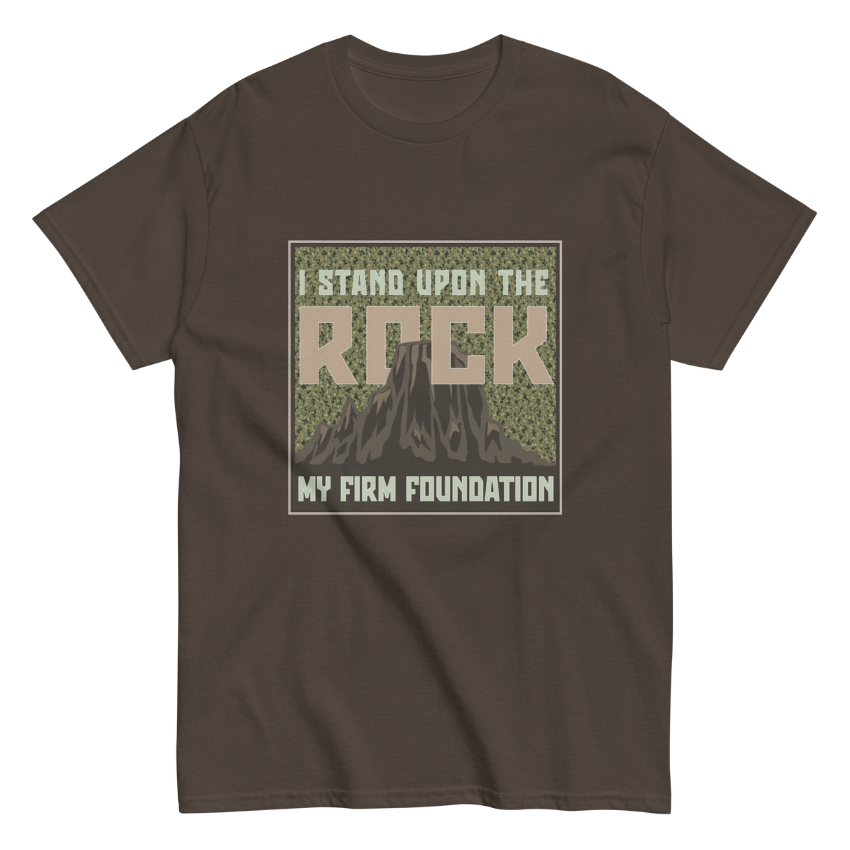 Rock is My Firm Foundation CAMO Christian T-shirt