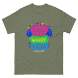 Love More Worry Less Retro Christian T-shirt