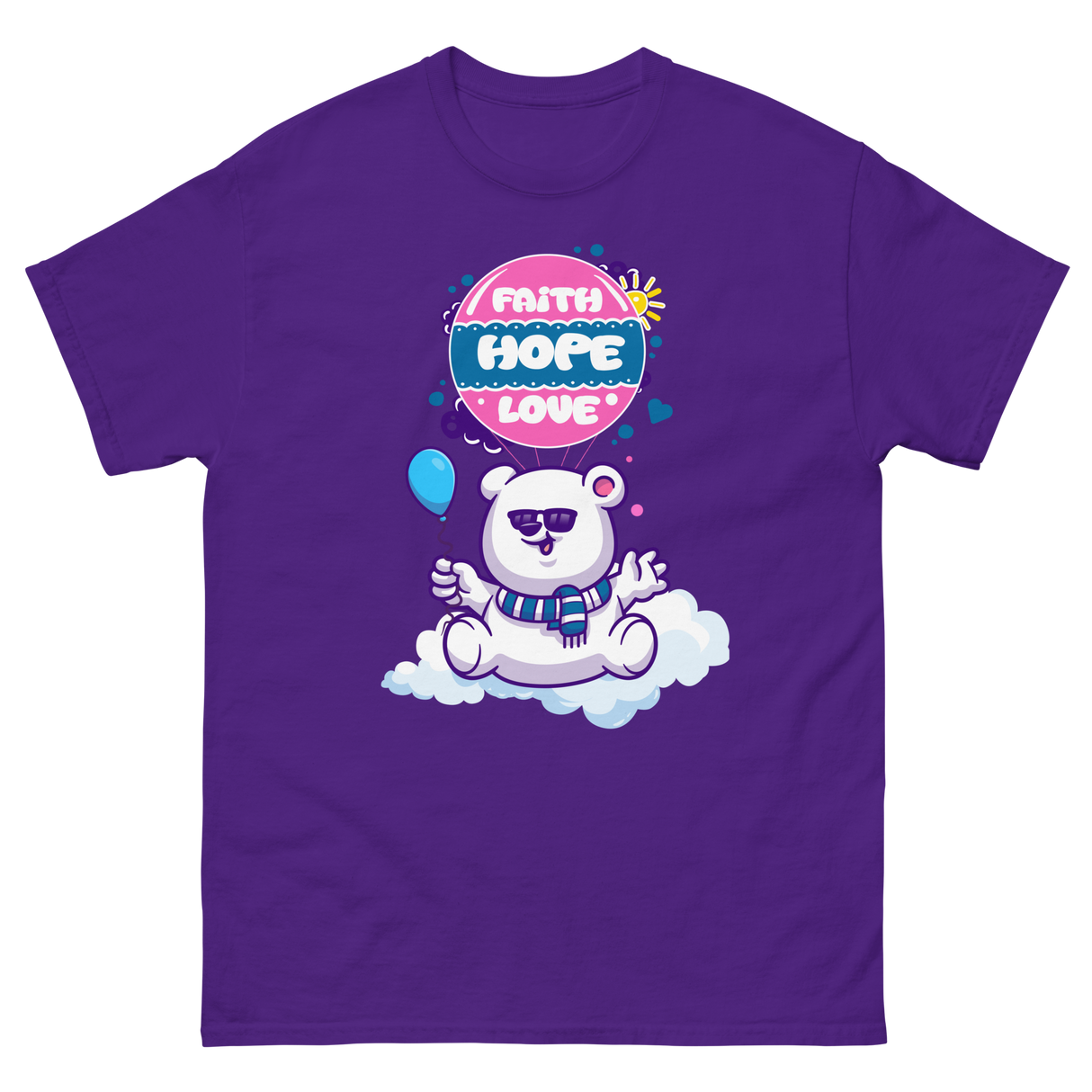 Faith Hope & Love Polar Bear Christian T-shirt