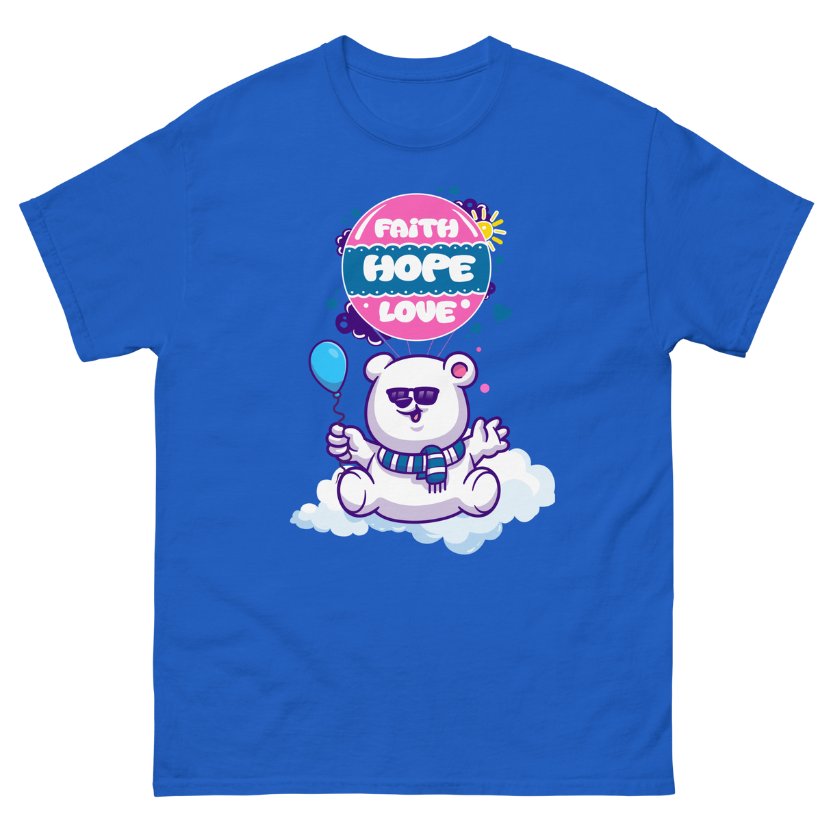 Faith Hope & Love Polar Bear Christian T-shirt