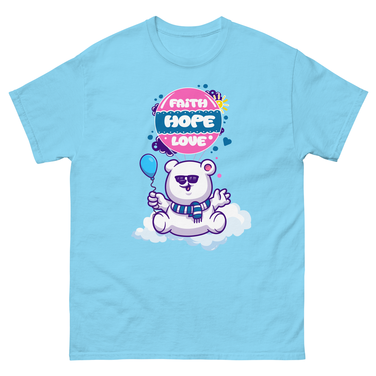 Faith Hope & Love Polar Bear Christian T-shirt