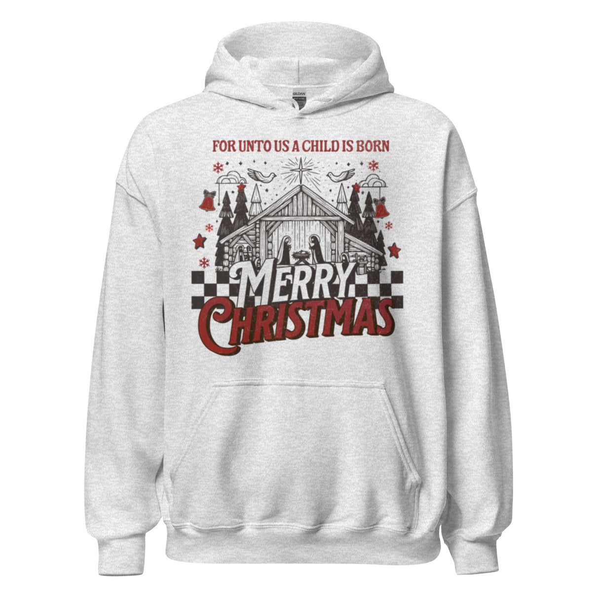 Salt and Light Merch Christmas Hoodie Heather Grey