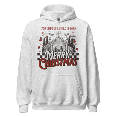 Salt and Light Merch Christmas Hoodie Heather Grey