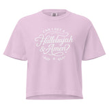 Can I Get a Hallelujah & Amen Comfort Colors Women’s Boxy Christian T-shirt in Pink – Salt and Light Merch